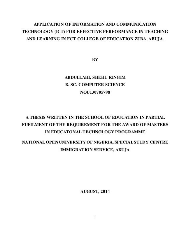 Impact of ict in education thesis