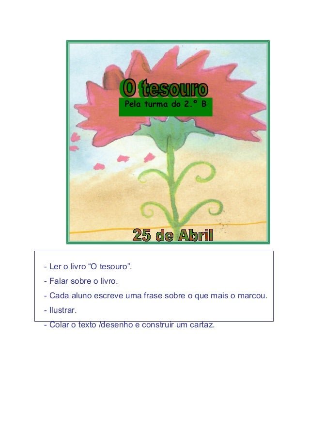 Ler O Livro O Tesouro Falar Sobre O Livro Cada Aluno Ler O Livro O Tesouro Falar Sobre O Livro Cada Aluno