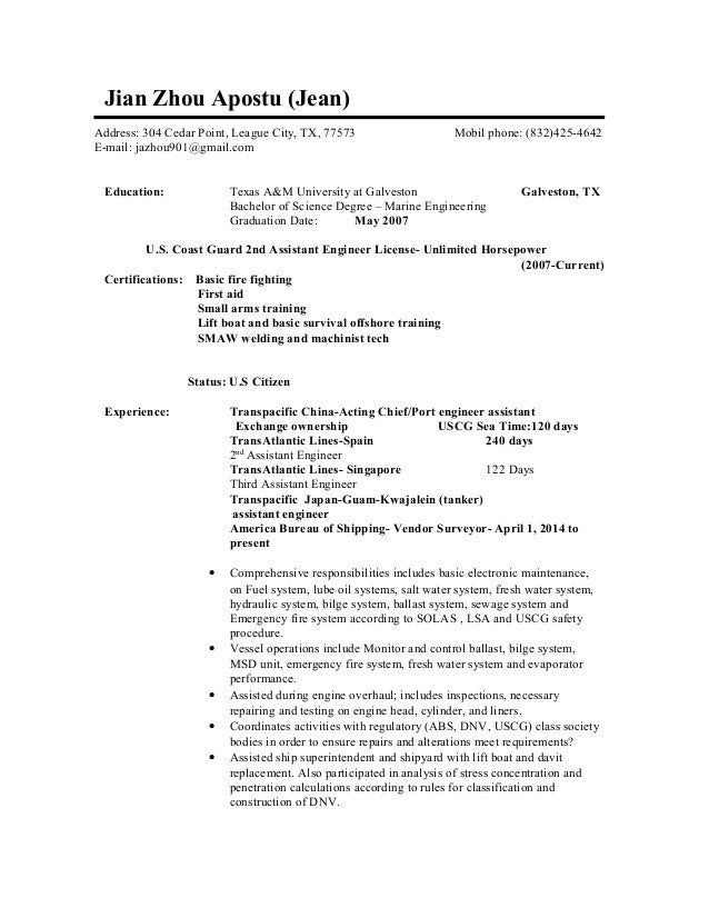 Dnv Surveyor Resume