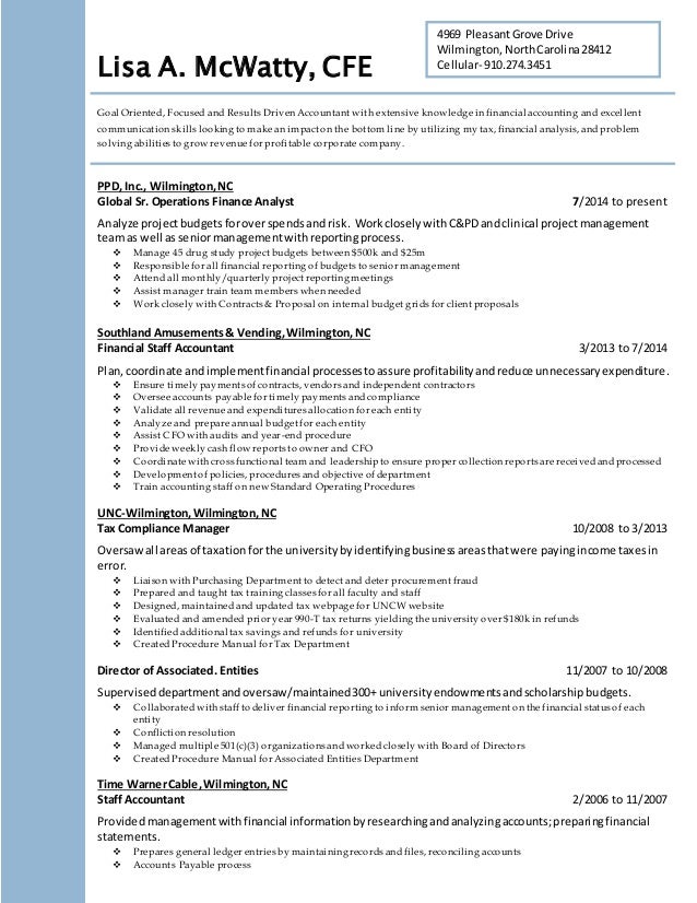 mcwatty resume 2015 results driven resumes