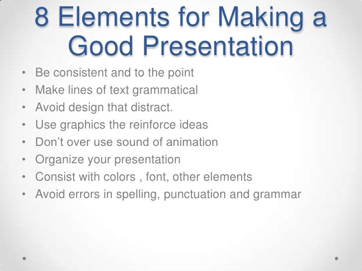 Good presentation tips