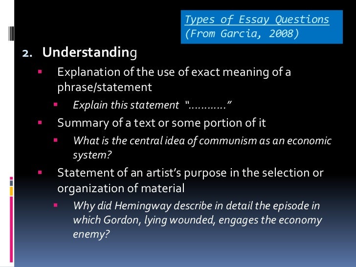 essay test define essay test define