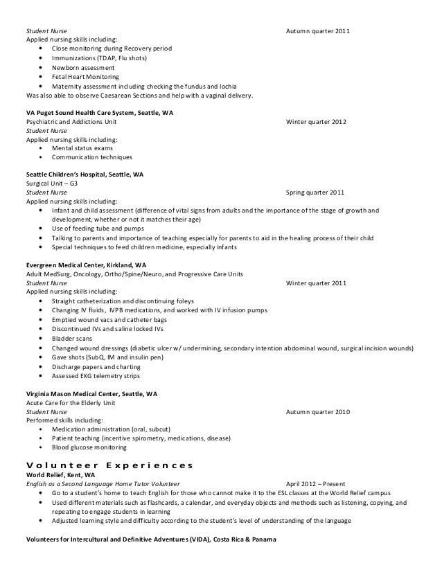 or nurse resume