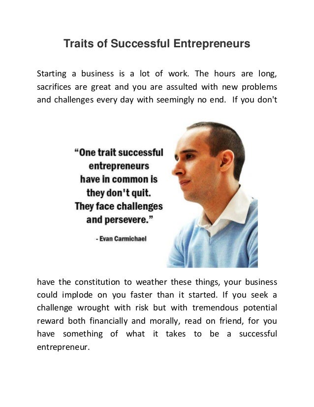 What Are The Most Important Traits Of A Successful Entrepreneur 20 characteristics of entrepreneurs