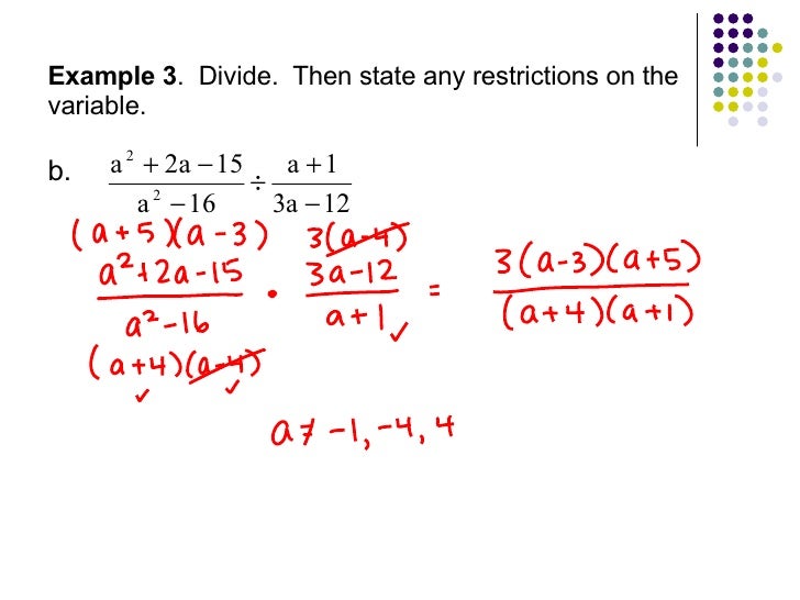 simplifying rational algebraic expressions worksheet with answers