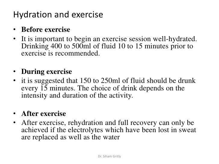 9 fluids and exercise