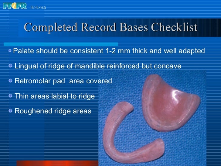 9.record base and wax rim fabrication