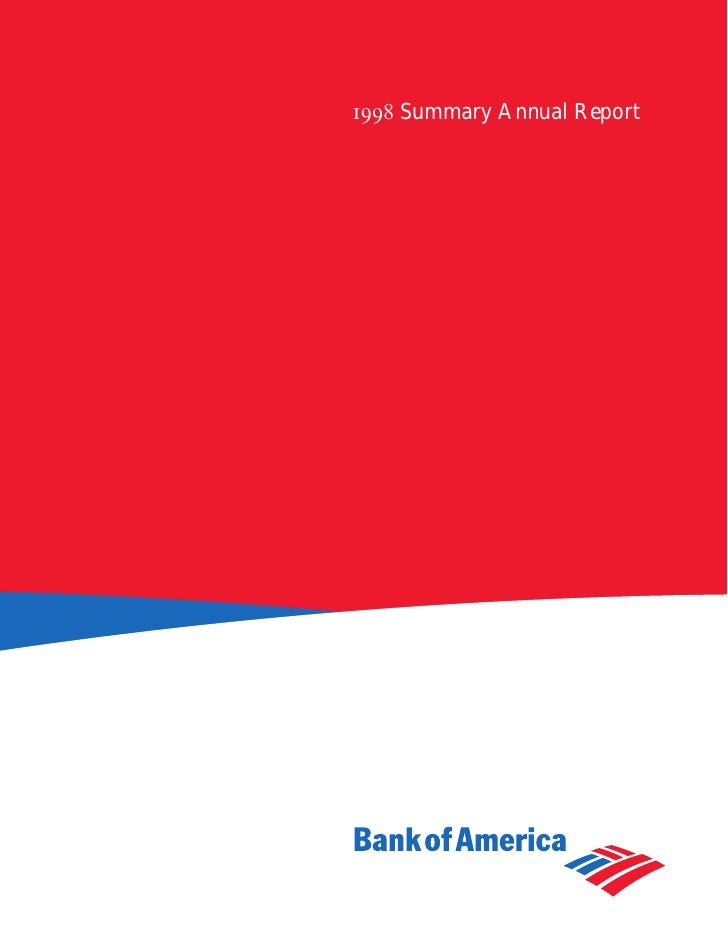 BANK OF AMERICA 1998 Annual Report