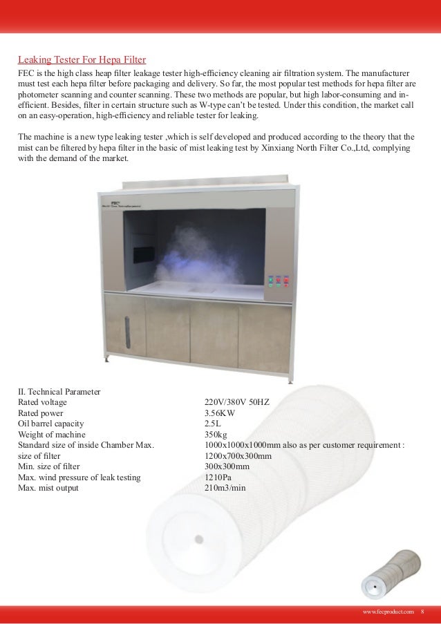 Hepa Filter Test rig