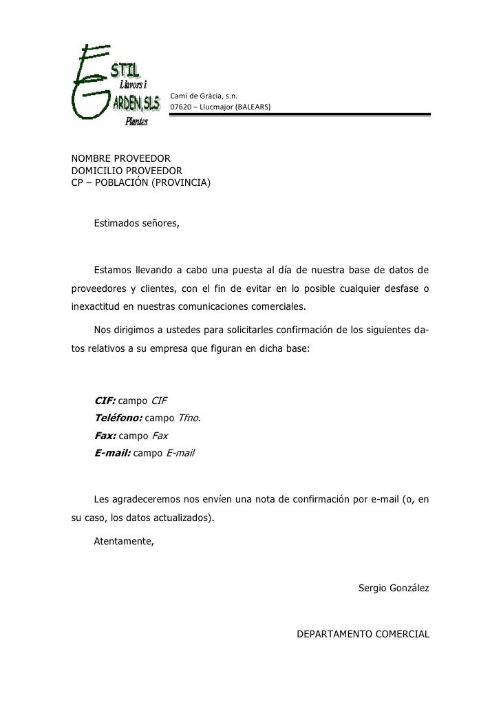 L Combinar Corresp Carta Proveedores