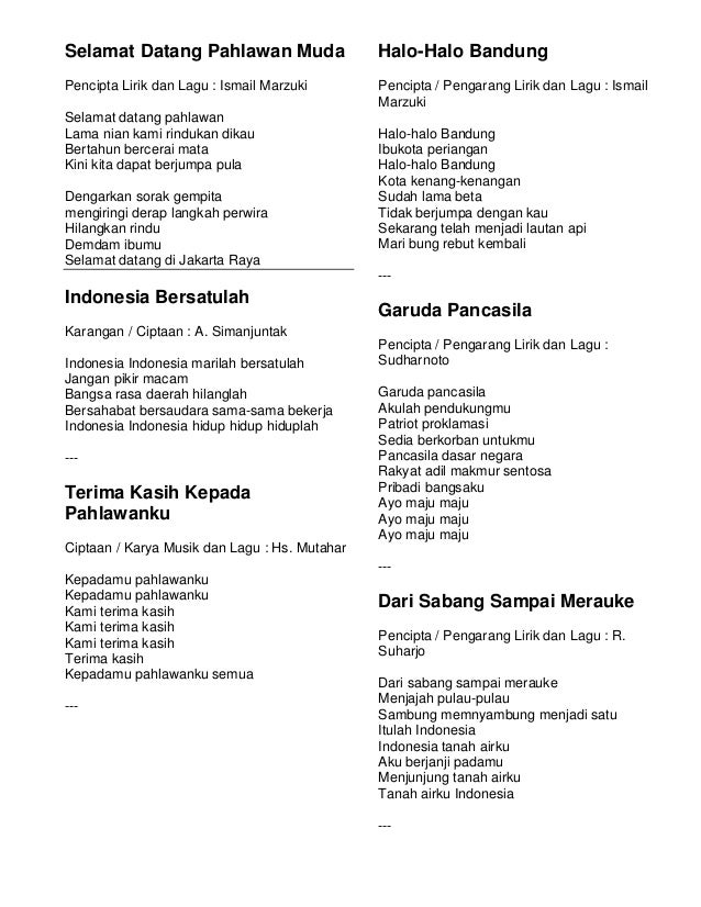 97327588 kumpulanliriklaguwajibnasional