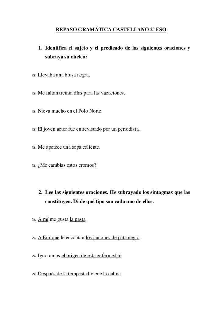 GRAMATICA DE CASTELLANO gramatica de castellano: