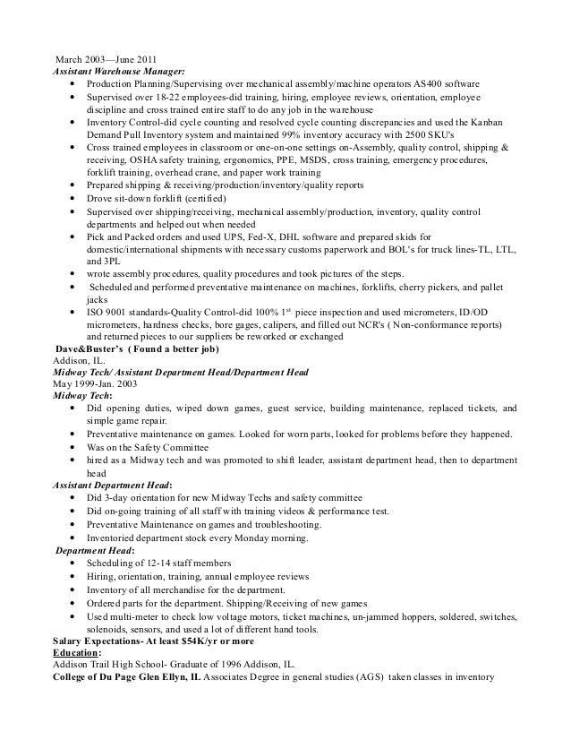 lead resumes