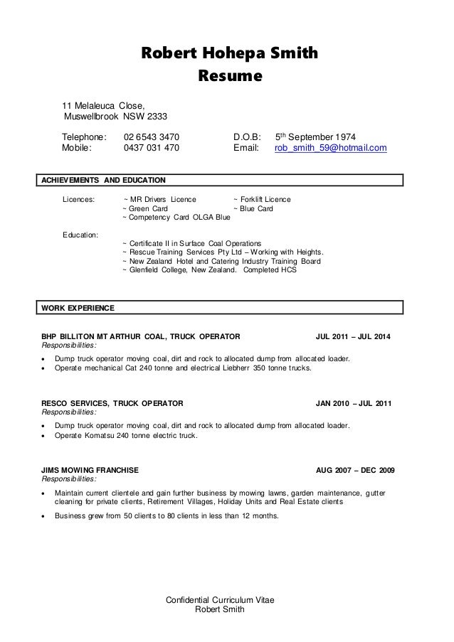 Dock loader resume