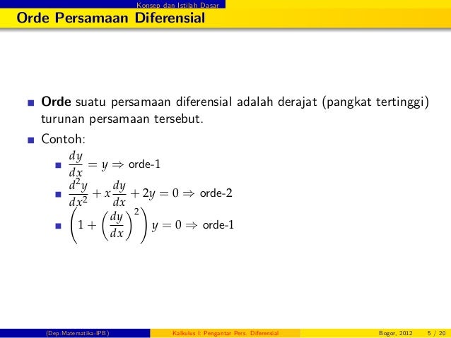 persamaan diferensial