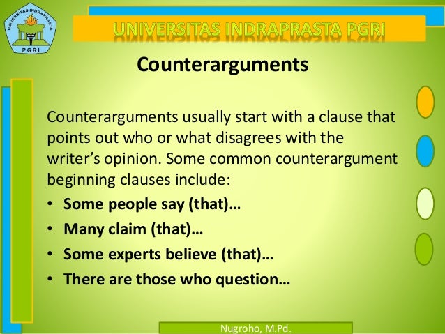 Essay counter argument