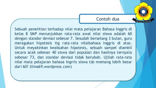 Uji hipotesis satu rata rata