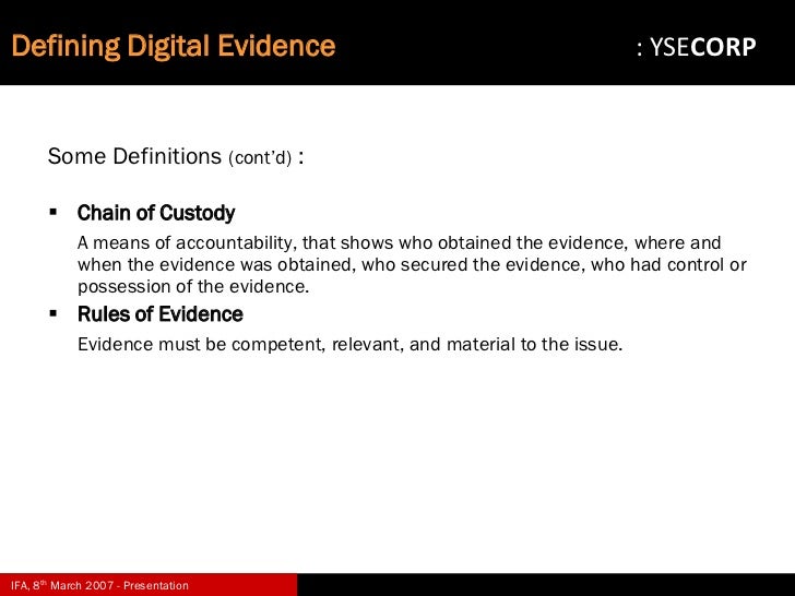 digital evidence in computer forensic investigations digital forensics chain of custody form