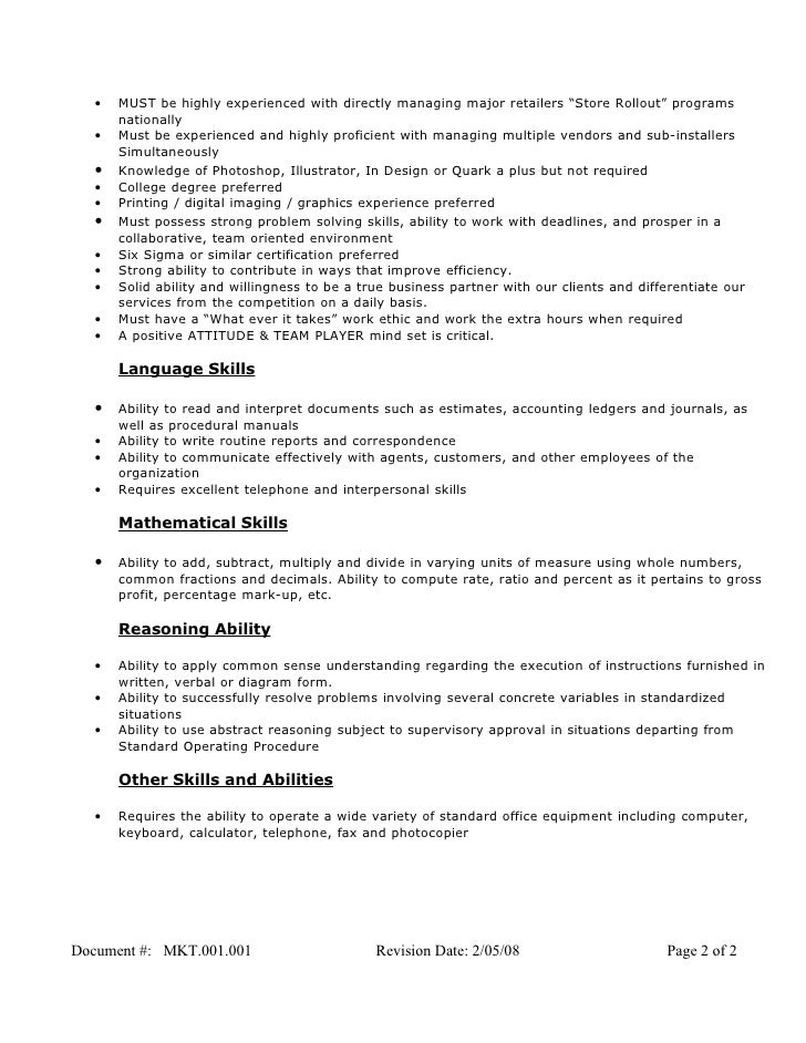 project managers job description