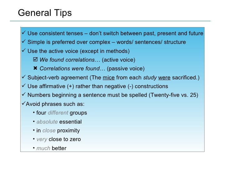 Scientific Paper Writing