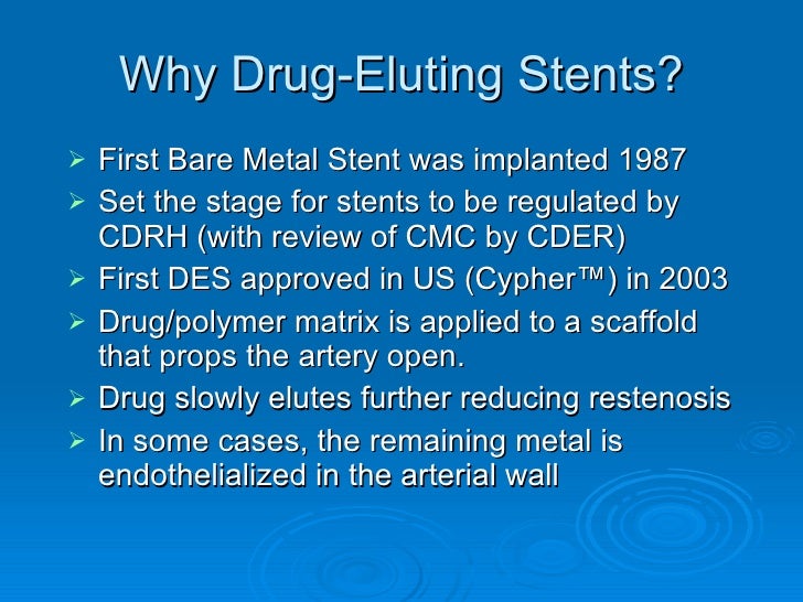 second generation drug eluting stents essay For patients with diabetes mellitus (dm), the second-generation everolimus-eluting stent (ees) appears to be safer than two first-generation stents, the sirolimus-eluting stent (ses) and the paclitaxel-eluting stent (pes. second generation drug eluting stents essay For patients with diabetes mellitus (dm), the second-generation everolimus-eluting stent (ees) appears to be safer than two first-generation stents, the sirolimus-eluting stent (ses) and the paclitaxel-eluting stent (pes.
