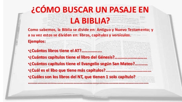 Como Buscar En La Biblia Los Capitulos Y Versiculos