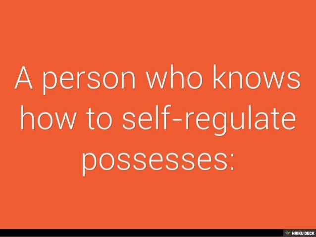 Self-Regulation