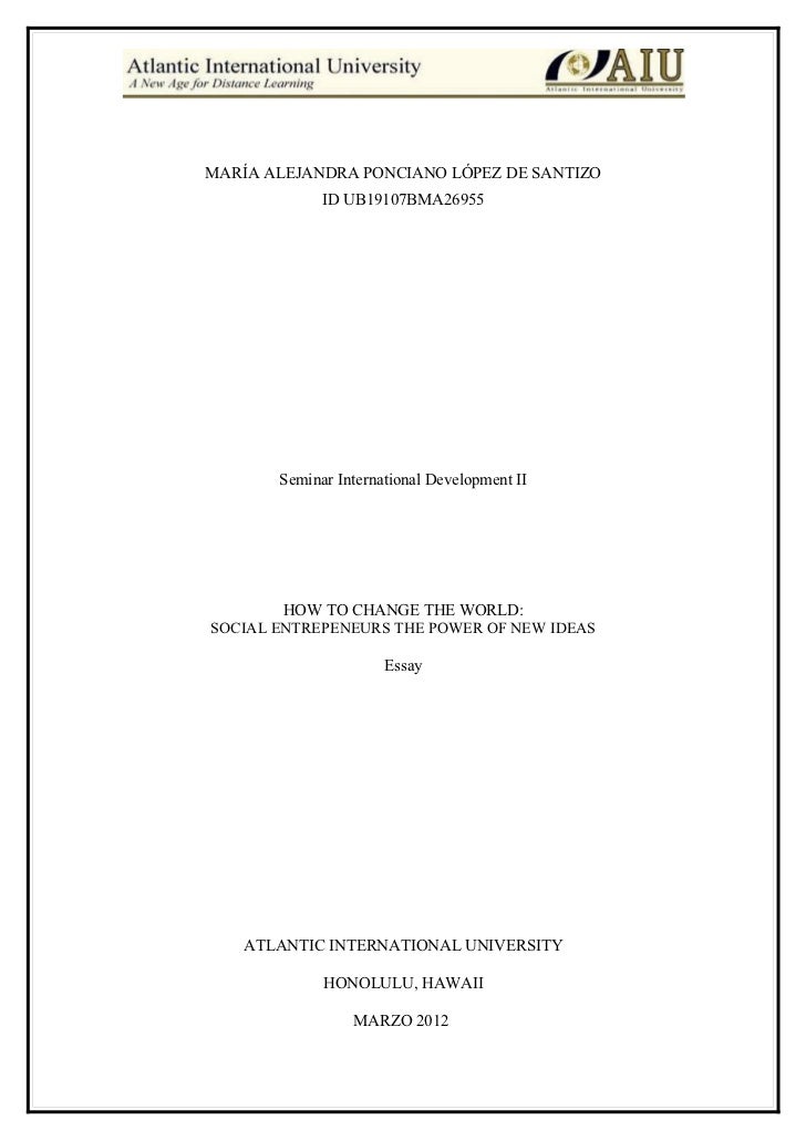 I will change the world essay