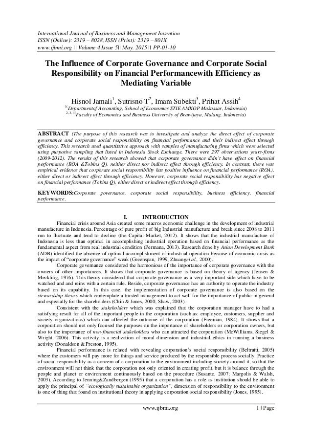 essays on corporate social responsibility and financial performance essays on corporate social responsibility and financial performance