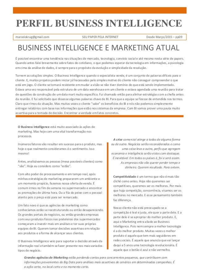 Business Intelligence Research Paper