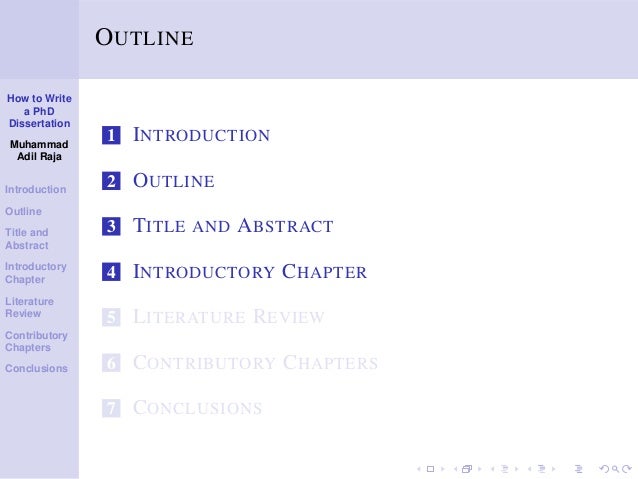 How to write a dissertation chapter