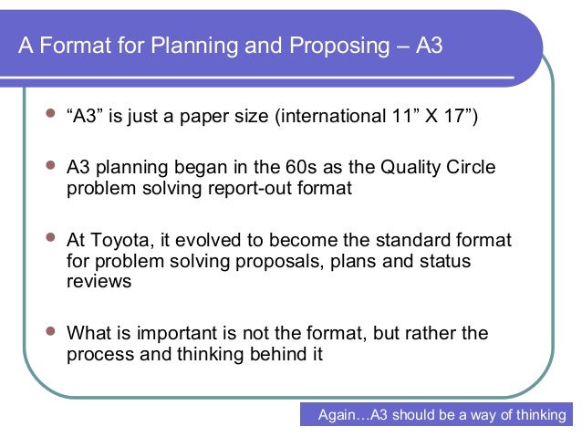 A3 Problem Solving Training