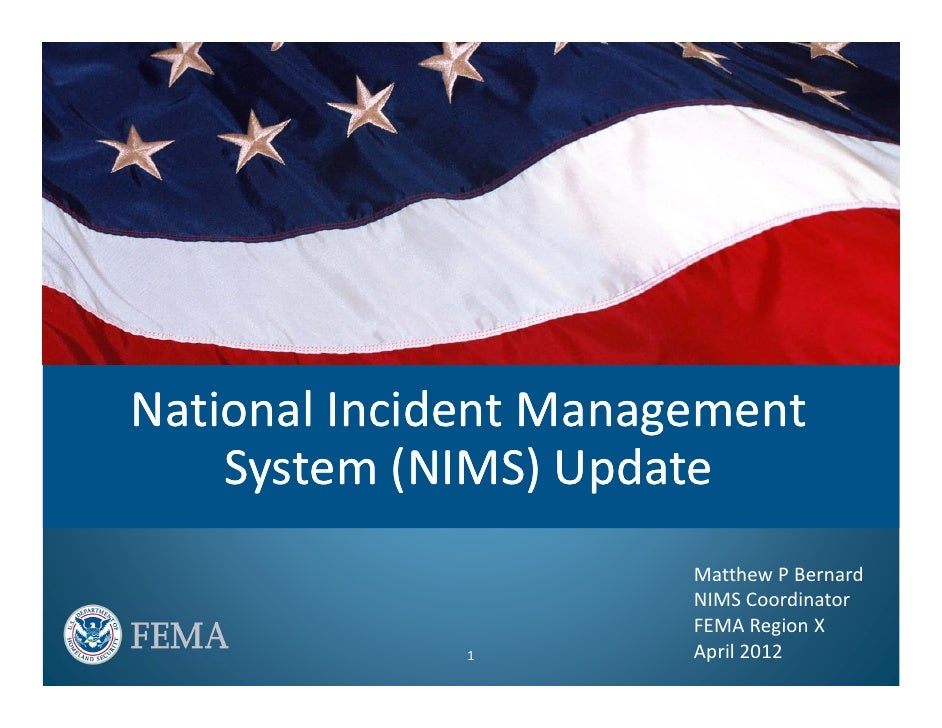 National Incident Management System Update