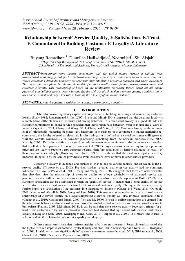 Customer service literature review