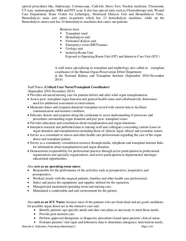 Ep Nurse Resume Ep Nurse Resume