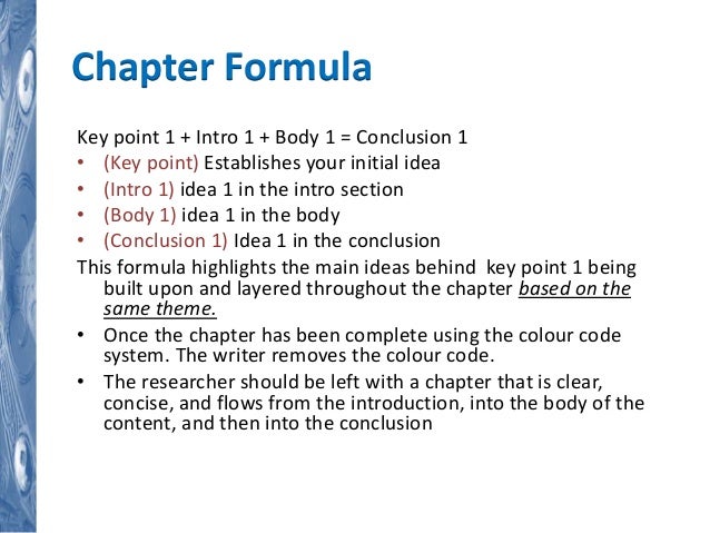 concluding chapter of a thesis concluding chapter of a thesis
