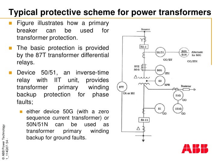 ABB - TRANSFORMERS-PROTECTION-COURSE (2001) protective relay wiring diagram for ge 