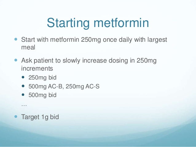 When to start metformin