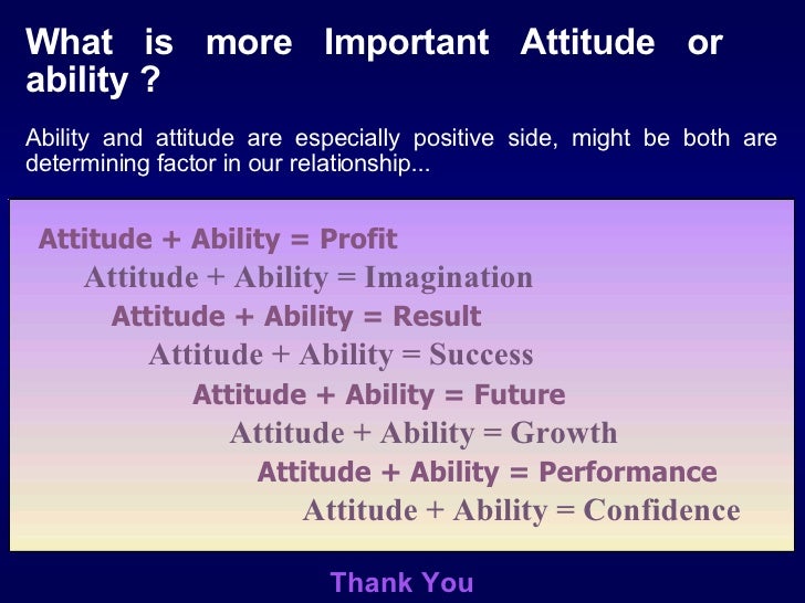 Ability Vs Attitude