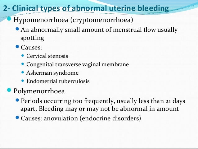 causes of abnormal menstrual cycle
