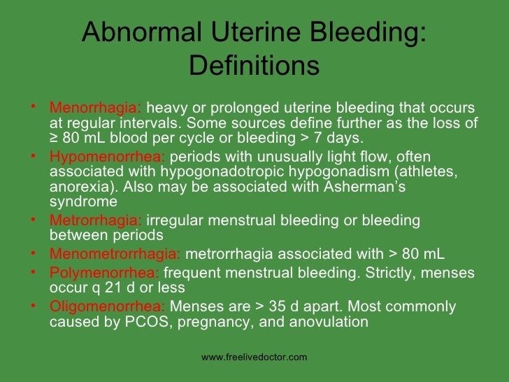 female bleeding not period