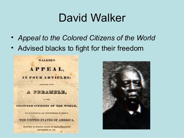 david walkers appeal david walkers appeal