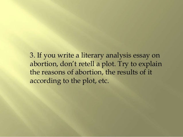 Pro life essay