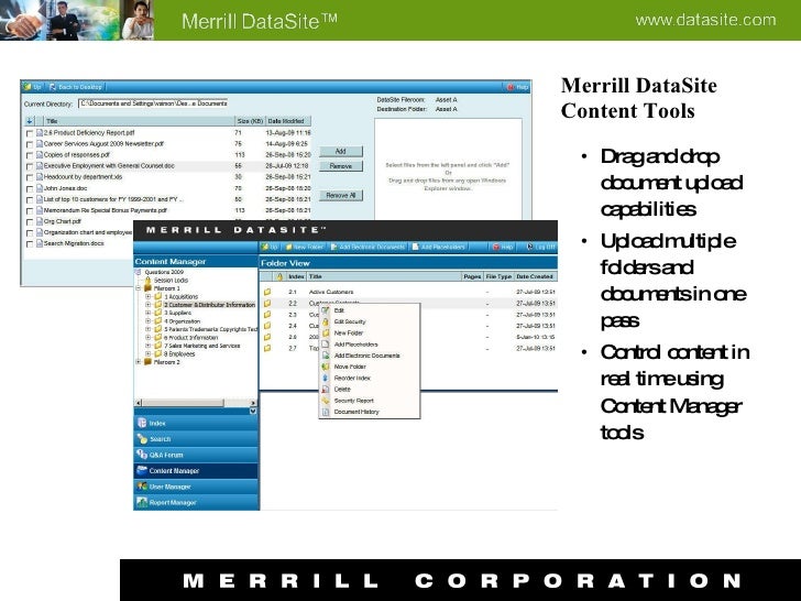 About Merrill Data Site 2010