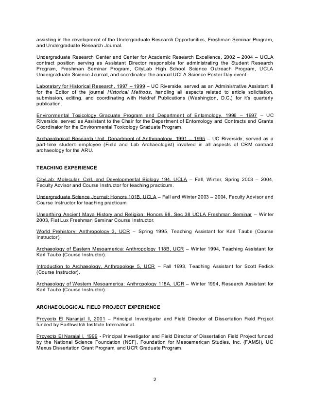 psychology research assistant resume
