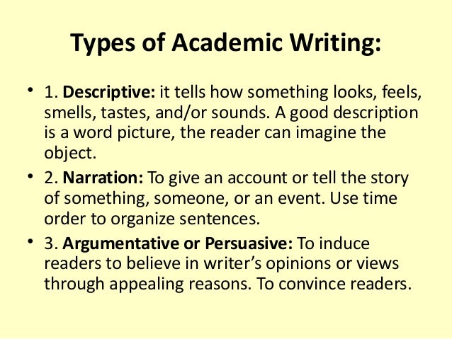 Good academic writing