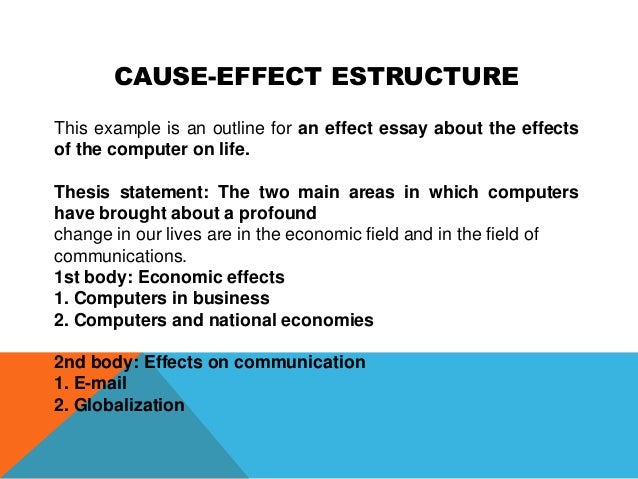 Sample cause and effect essay topics