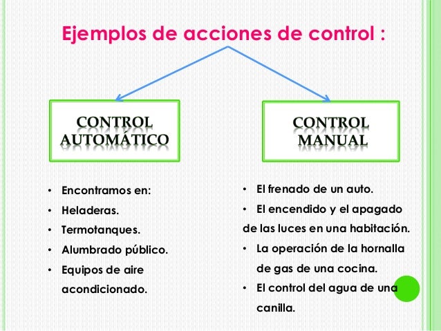Acciones de control y ejecución