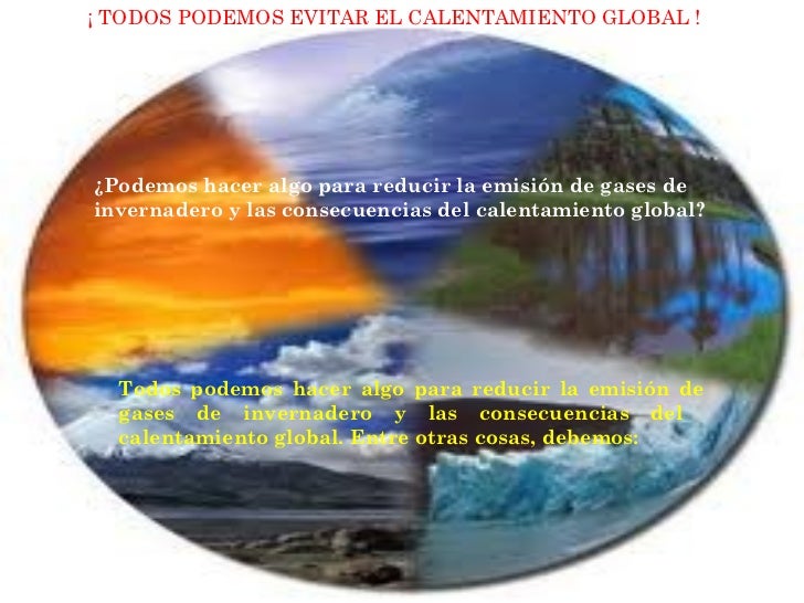 Acciones para reducir el calentamiento global