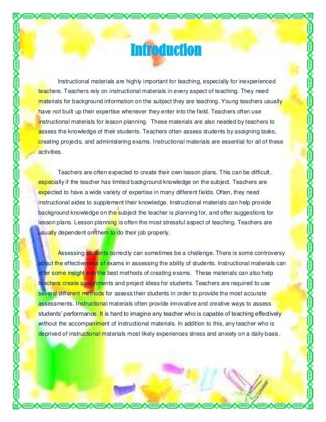 instructional report